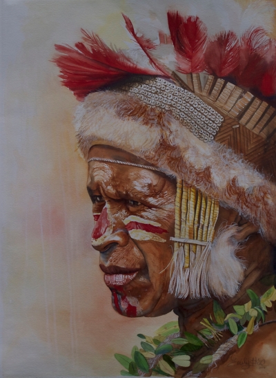 Portrait of a woman from the Highlands region of PNG, from the recent Melanesian Festival of Art and Culture